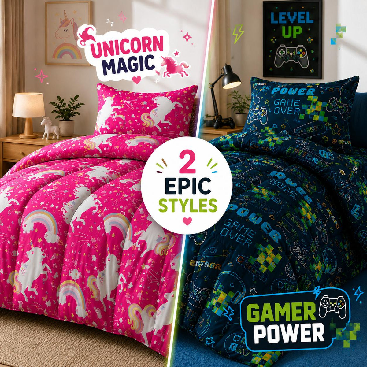 10.5 Tog Coverless Reversible Duvet Set